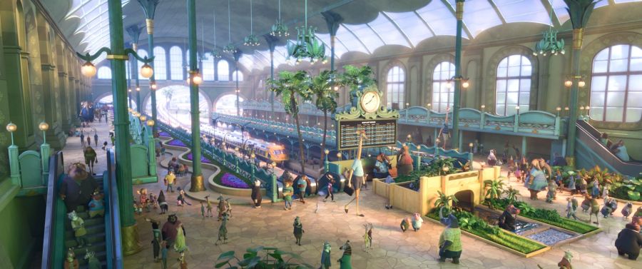 ZOOTOPIA – TRAIN STATION. ©2016 Disney. All Rights Reserved.